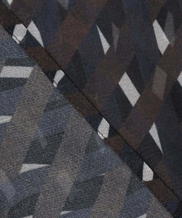 23区 【洗える】Ratti ウォールプリント ワンピース ブラウンプリント