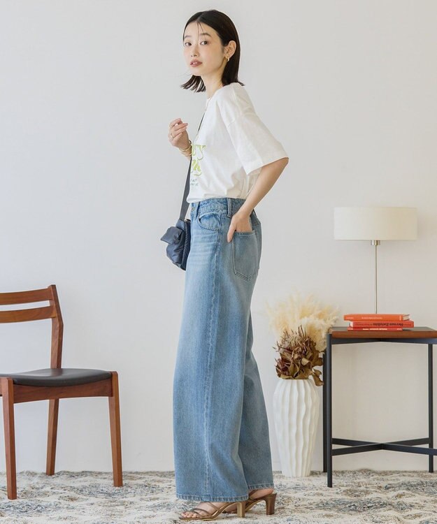 AMERICAN HOLIC デザインロゴプリントＴシャツ Off White