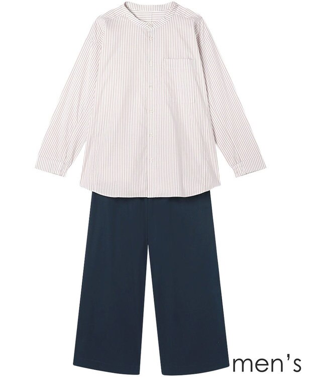 ワコール／睡眠科学 メンズ パジャマ 長袖 長ズボン 綿混(本体) ここちよく眠れる 寝返りしやすい YGX510 睡眠科学／ワコール ベージュ