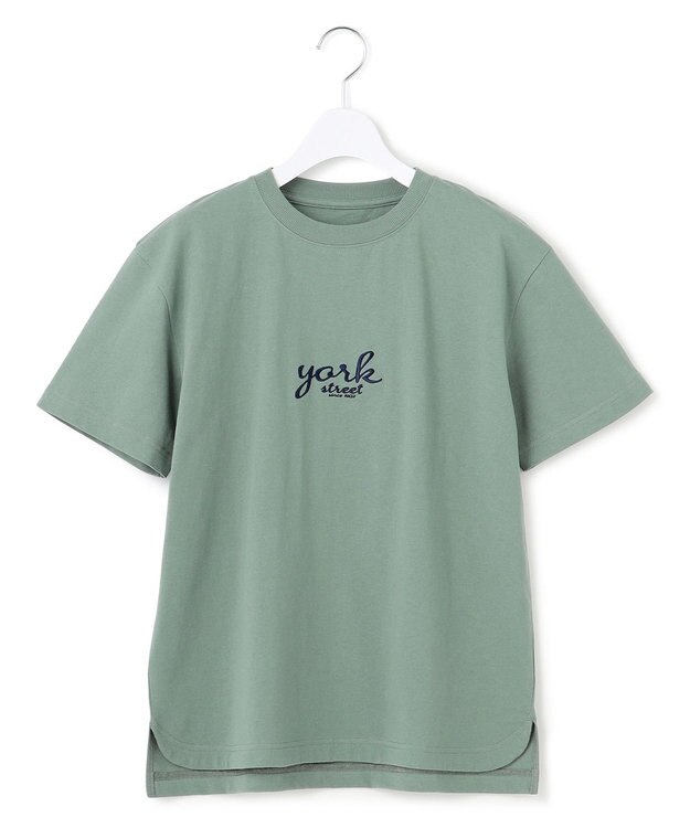 J.PRESS YORK STREET 【WOMEN】ベーシックロゴ Tシャツ ライトグリーン系