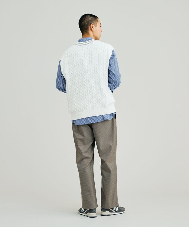 J.PRESS YORK STREET 【UNISEX】チルデンニット ベスト アイボリー系