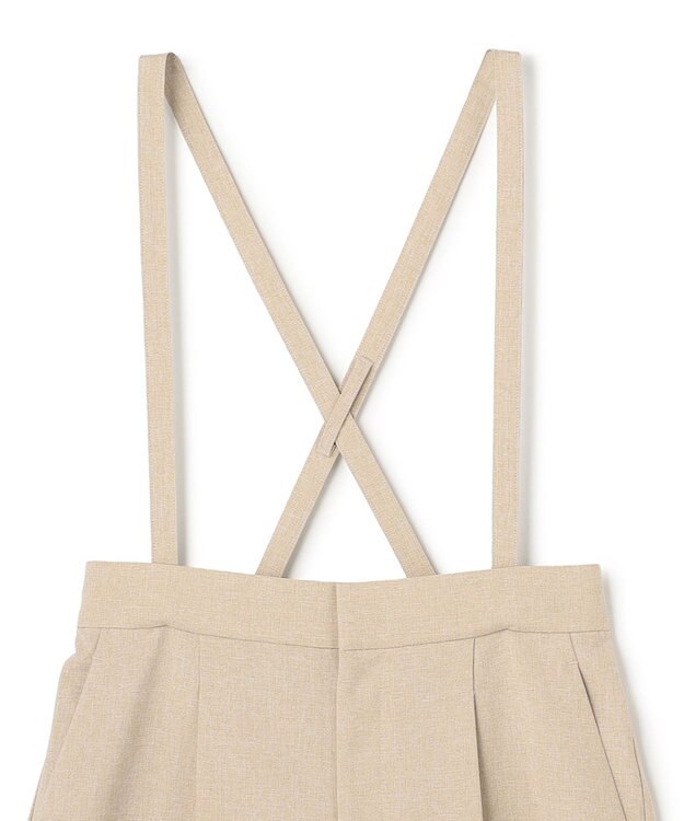 uncrave ウォッシャブルドライサップ バミューダパンツ（サスペンダー付き） シャンブレーベージュ