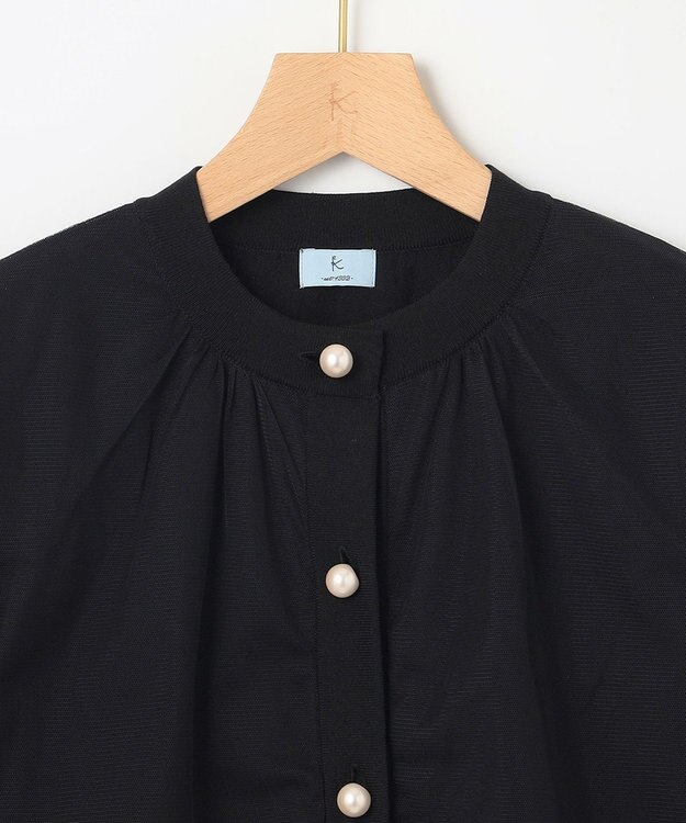 組曲 L 【WEB限定】チュールニット ブルゾン ブラック系