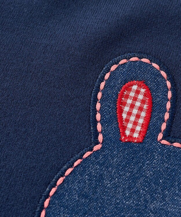 MIKI HOUSE HOT BISCUITS 【80-120cm】折り返しチェック 6分丈パンツ ピンク