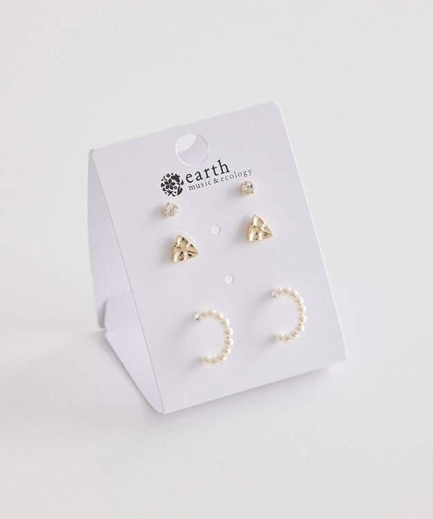 earth music&ecology 【３ＳＥＴ】デイリーピアス Gold