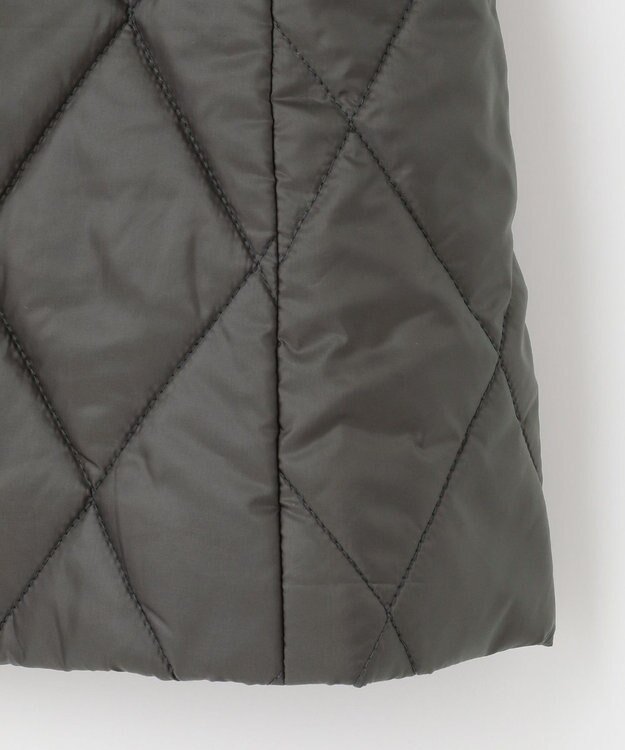 J.PRESS LADIES 高密度タフタ キルティング ロング コート グレー系