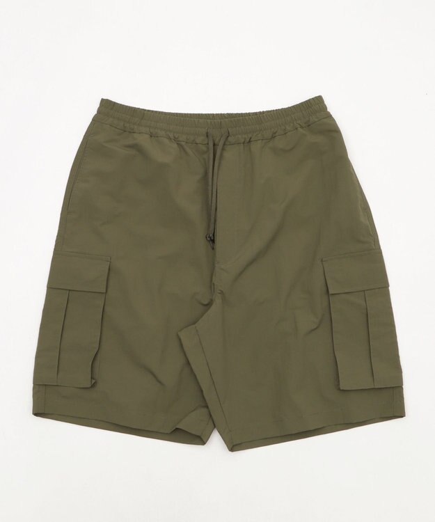 WEGO 【撥水/速乾/ウエストゴム/ユニセックス着用ITEM/MLサイズ展開】ナイロンイージーバギーカーゴショーツ オリーブ