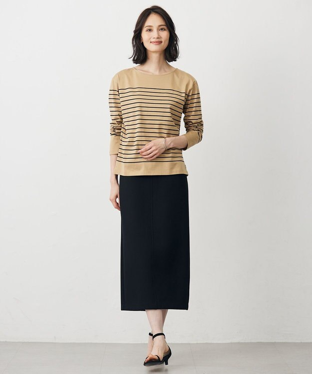 J.PRESS LADIES 【WEB限定】リブダンボール スカート 【WEB限定】ブラック系