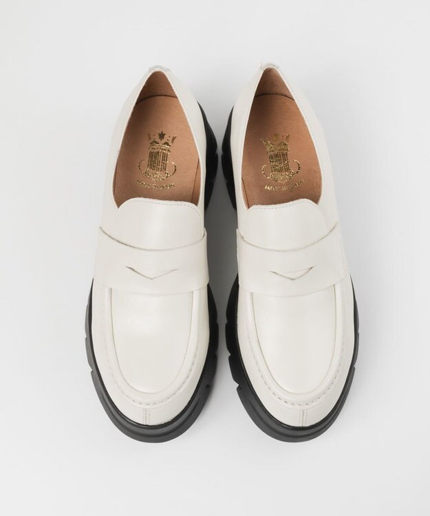 BONTRE 【BONTRE/ボントレ】厚底コインローファー/40002-UA アイボリー