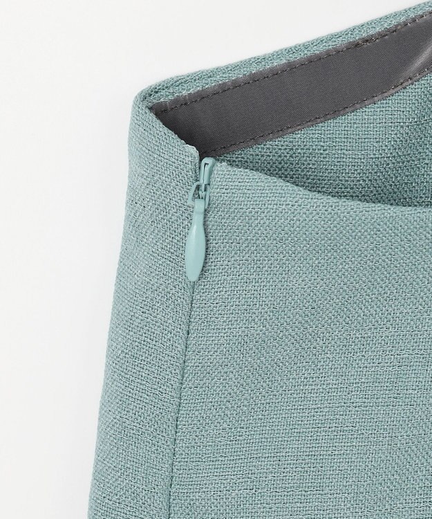 自由区 【セットアップ対応・接触冷感・洗える】リネンライクシンセティックキャミ ビスチェ ライトブルー