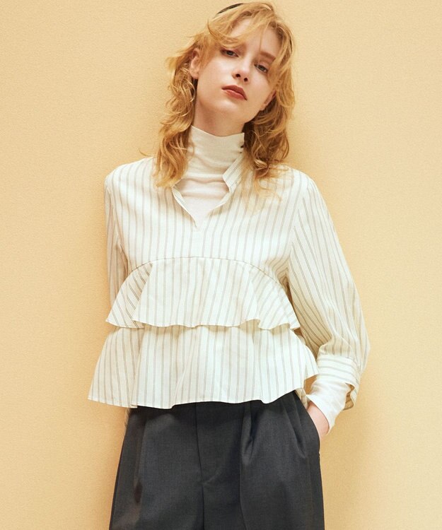 組曲 L ハイツイストシアー インナータートル ホワイト系