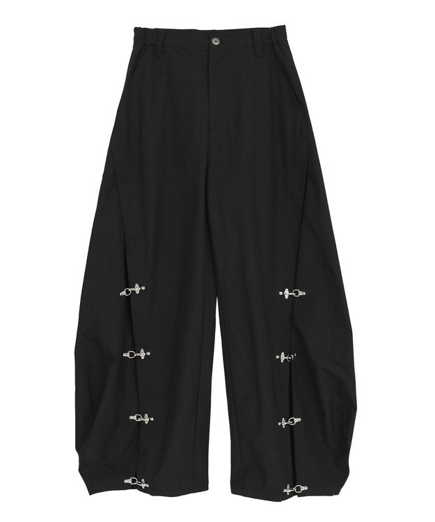 Green Parks トランスフォームワイドバルーンパンツ Black