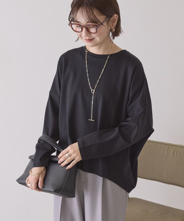 AMERICAN HOLIC 【先行予約】【UVカット】コクーンポンチプルオーバー Black