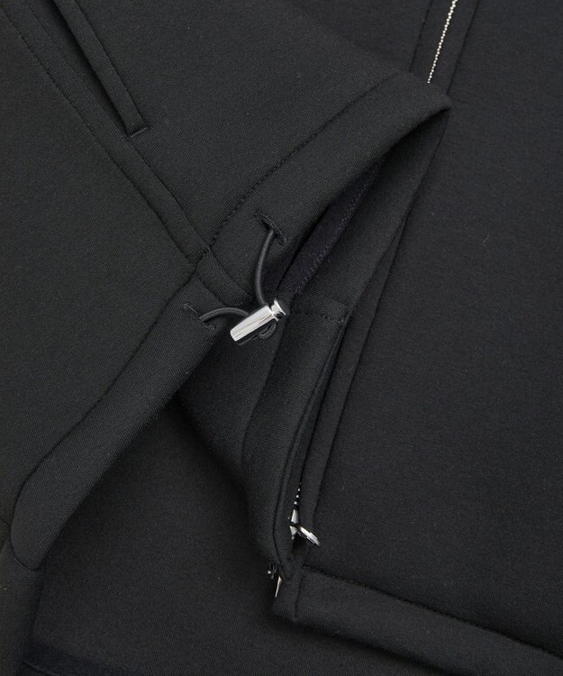 earth music&ecology 【軽量】ダンボールニットフーディーブルゾン Black