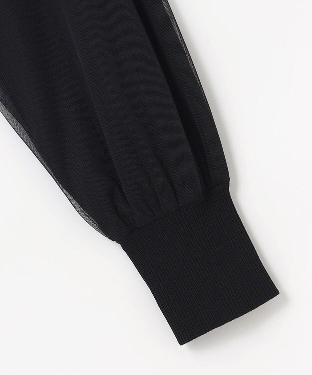 組曲 S 【WEB限定】チュールニット ブルゾン ブラック系