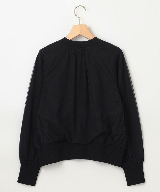 組曲 L 【WEB限定】チュールニット ブルゾン ブラック系