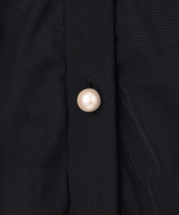 組曲 L 【WEB限定】チュールニット ブルゾン ブラック系