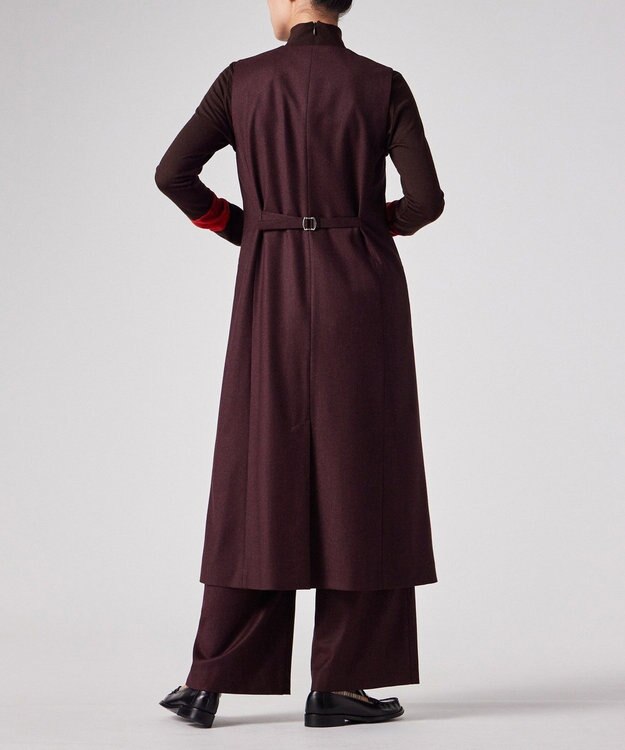 Paul Smith カシミアブレンド フランネル ジャンパースカート ワインレッド