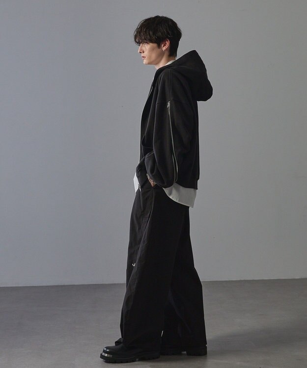 Green Parks トランスフォームワイドバルーンパンツ Black