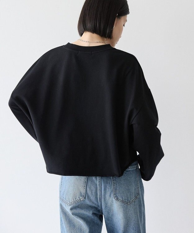 AMERICAN HOLIC ミニ裏毛タックスリーブショートプルオーバー1 Black