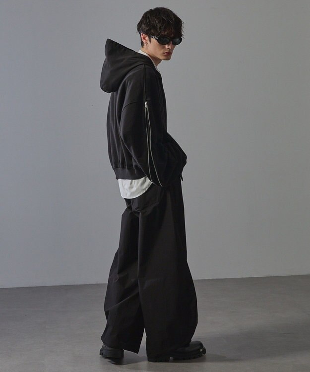 Green Parks トランスフォームワイドバルーンパンツ Black