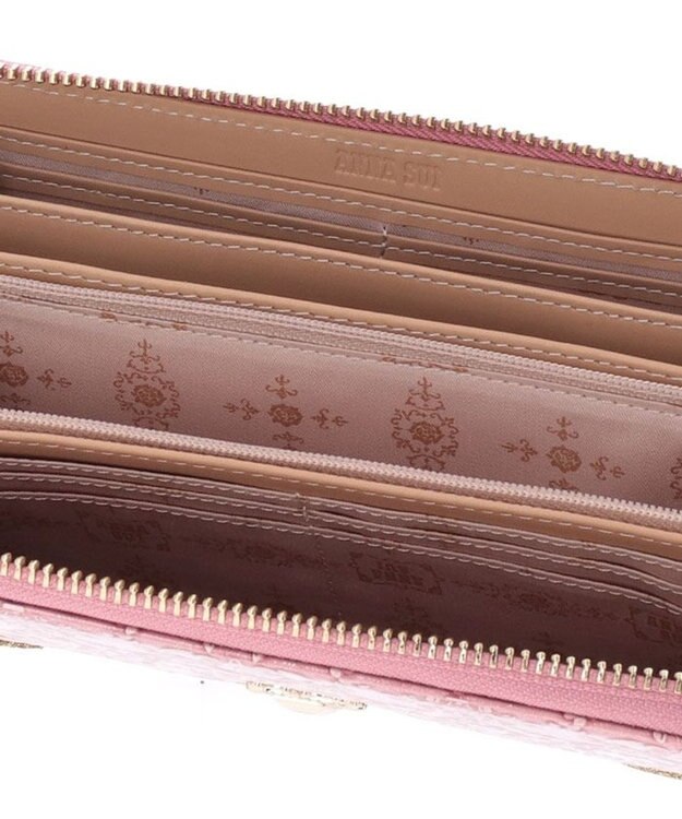 ANNA SUI ルーミー ラウンドファスナー長財布 ピンク