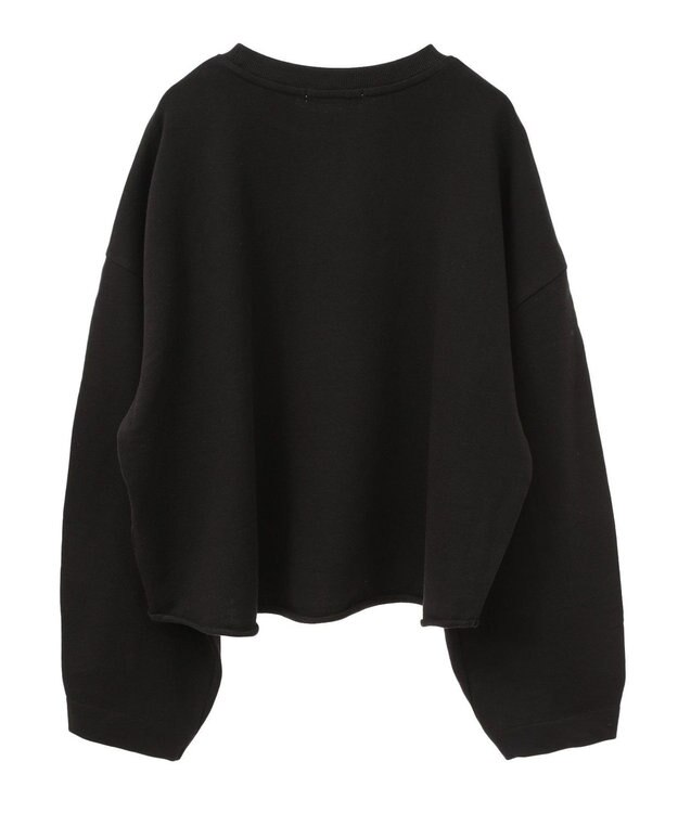 AMERICAN HOLIC ミニ裏毛タックスリーブショートプルオーバー1 Black