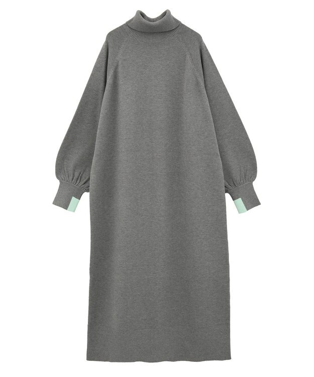 AMERICAN HOLIC バイパチモックネックニットワンピース Gray Mixture