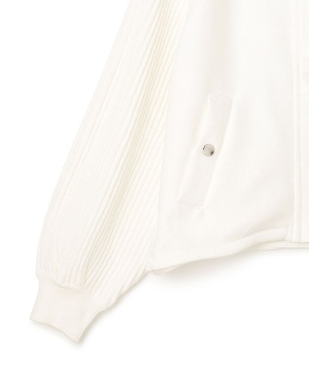 GRACE CONTINENTAL ニットコンビパーカー ホワイト