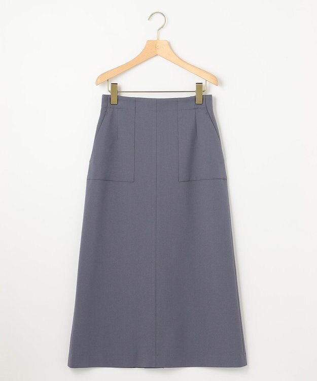 組曲 【洗える・ウエストゴム仕様】2WAYストレッチ スカート グレー系