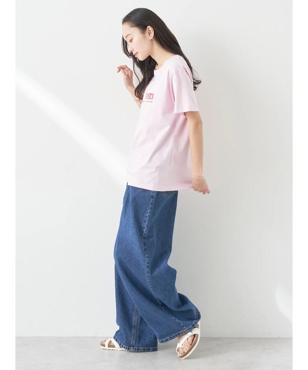 earth music&ecology Ｌｅｅ×ｅ．ｍ．ａ．ｅ　ＬＯＧＯ　Ｈ／Ｓ　ＴＥＥ Pink