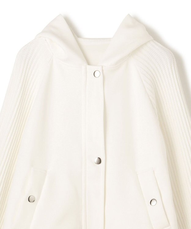 GRACE CONTINENTAL ニットコンビパーカー ホワイト