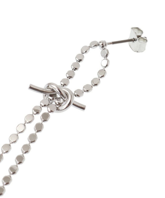 AMERICAN HOLIC ノットチェーンピアス Silver