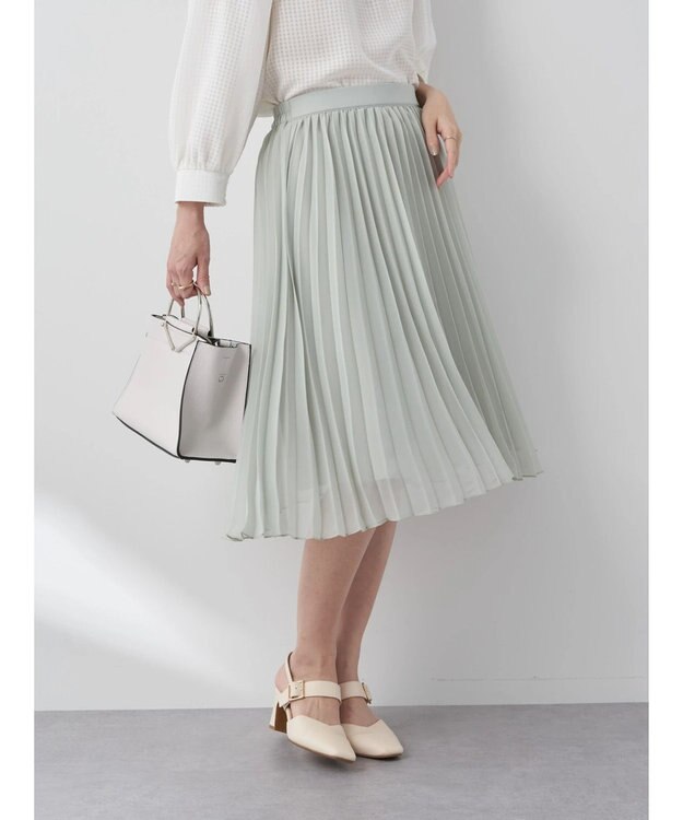 earth music&ecology すきな丈プリーツスカート Mint