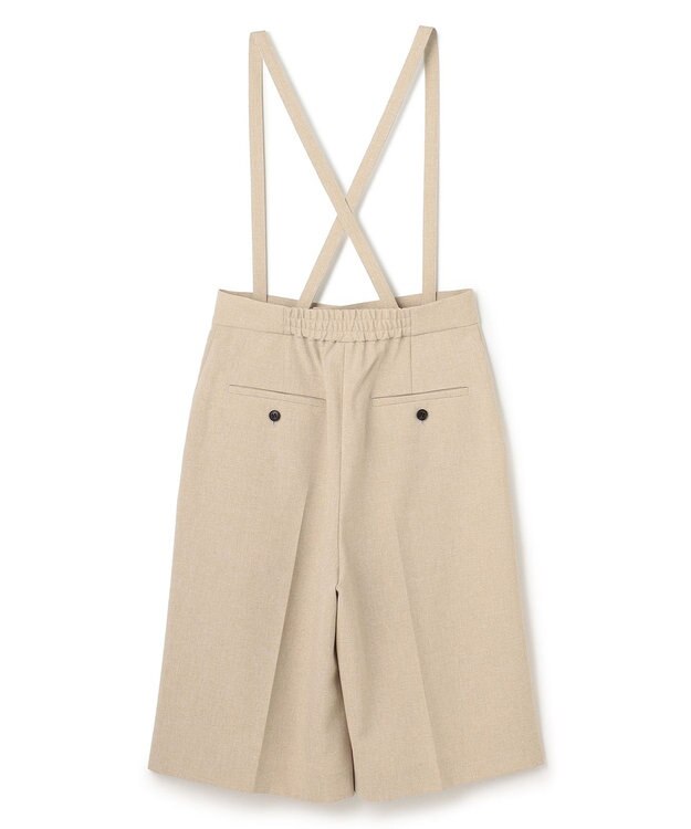 uncrave ウォッシャブルドライサップ バミューダパンツ（サスペンダー付き） シャンブレーベージュ