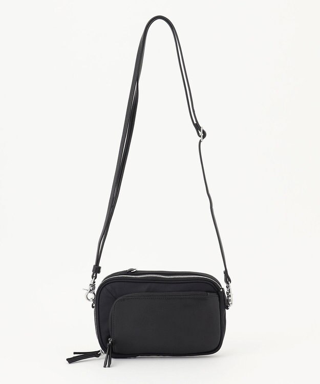 Y'SACCS ナイロン×リサイクルレザー　コンビマルチポシェット ブラック