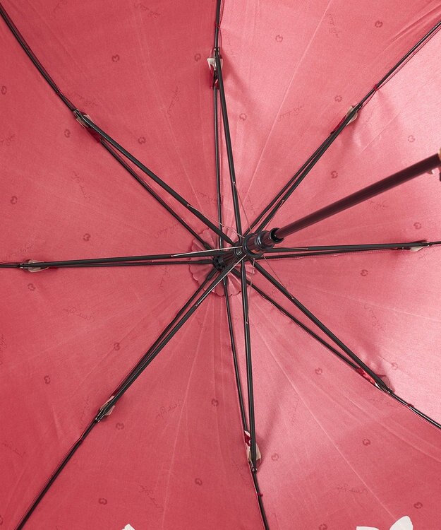 MOONBAT 【耐風】mila schon 長傘  フラワーサテンプリント ワイン