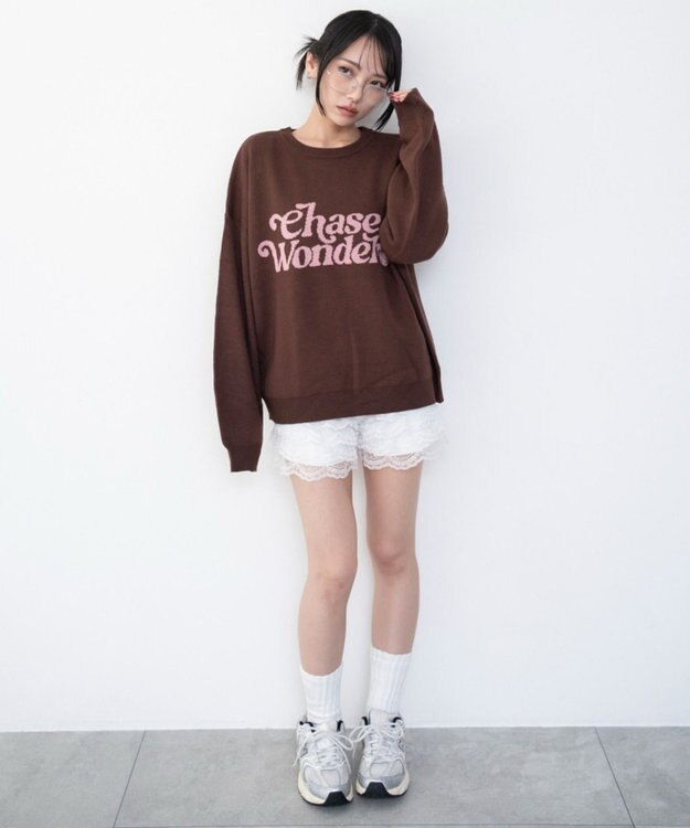 WEGO グラフィックニットプルオーバー 柄11