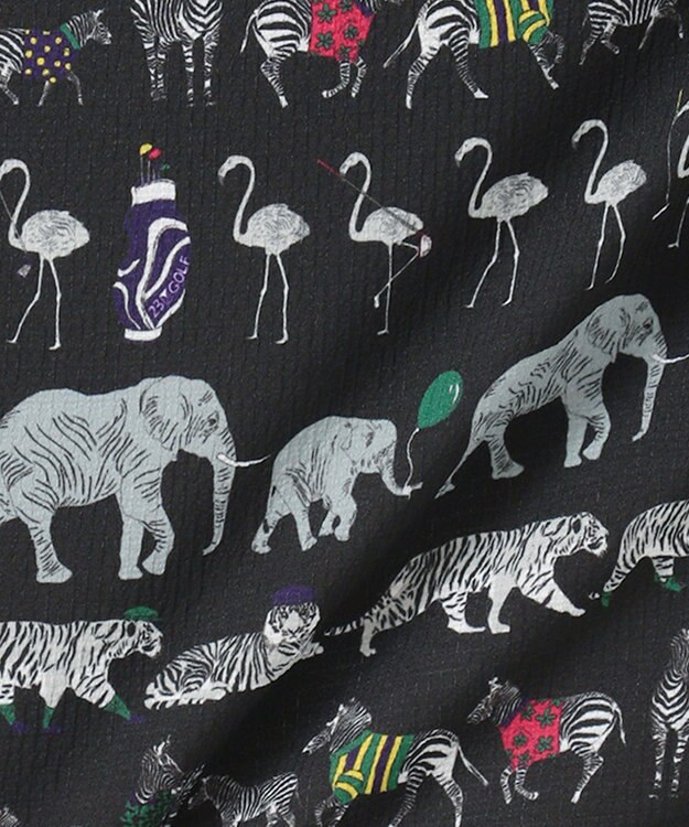 23区GOLF 【WOMEN】【ストレッチ】オリジナルパレード柄 クールメッシュスカート ブラック系5