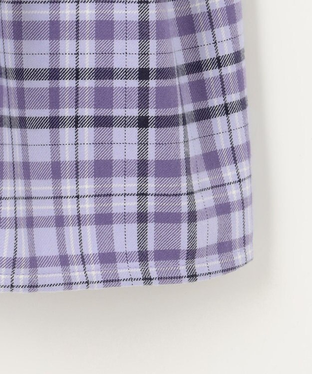 ANY KIDS ドッキングチェックワンピース ラベンダー