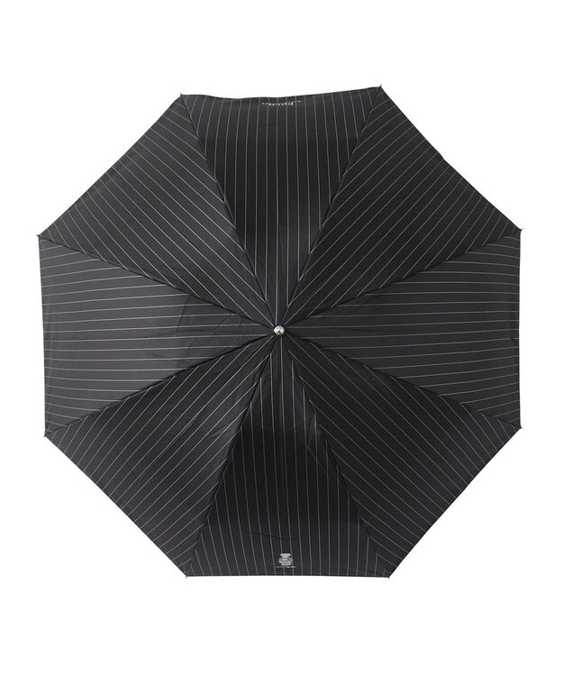 MOONBAT POLO RALPH LAUREN メンズ 折りたたみ傘 ストライプ×BEAR 65cm ブラック