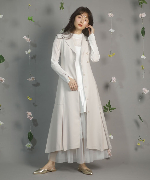 Green Parks ｄａｚｚｌｉｎ　トレンチ風ワンピース Beige