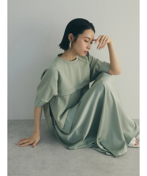 Green Parks armonia．カットレイヤードワンピース Mint