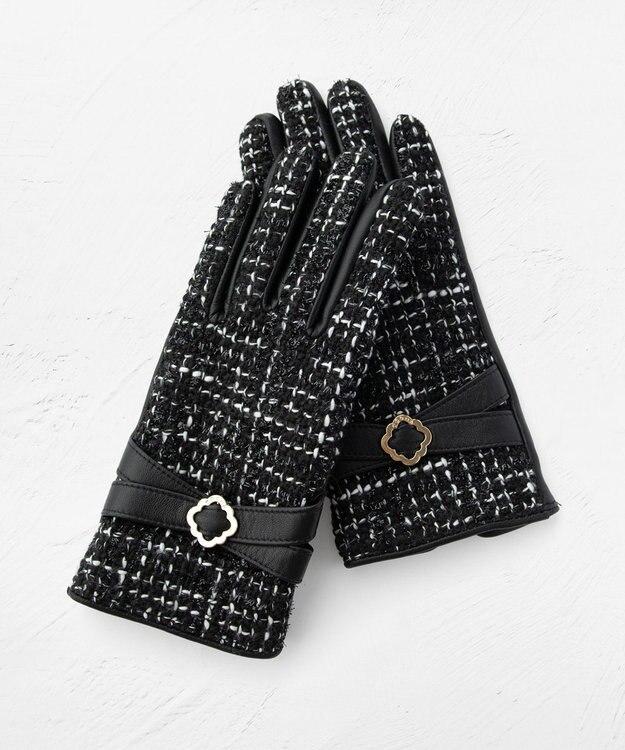 TOCCA 【タッチパネル対応】TWEED GLOVES 手袋 ブラック系