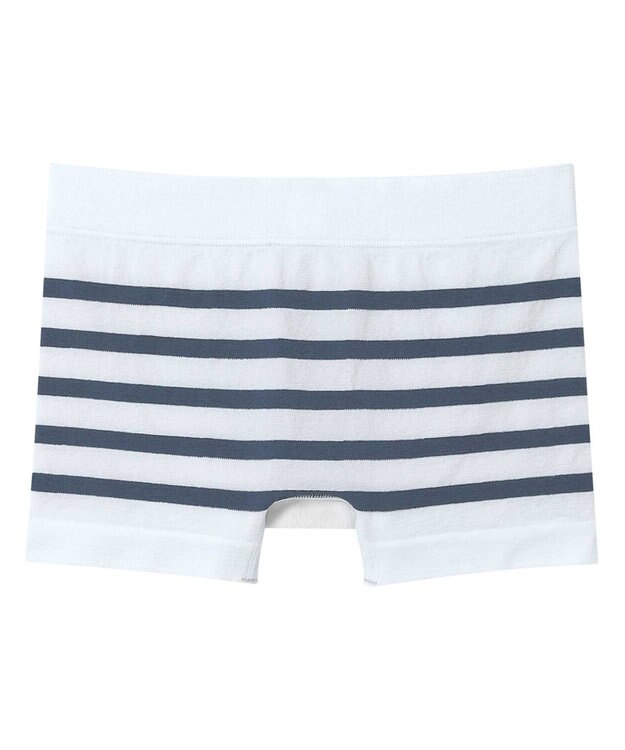 une nana cool S～LLまでワンサイズ設計 びよ～んと伸びるショーツ B4N ボーダー WH