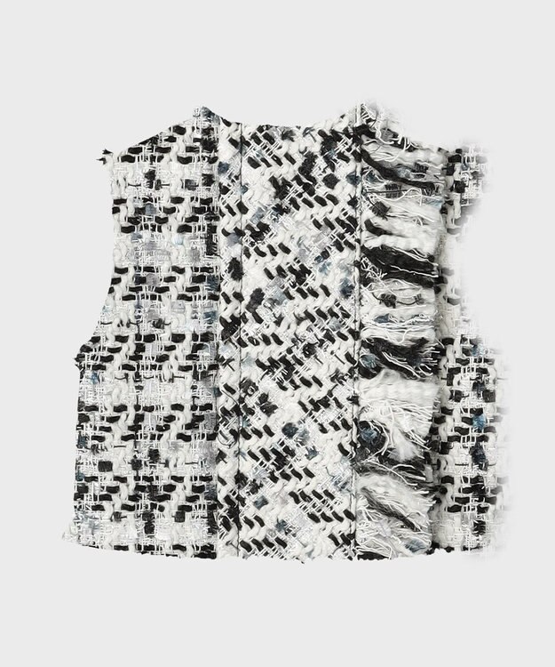 GRACE CONTINENTAL コンパクトツイードベスト キナリ