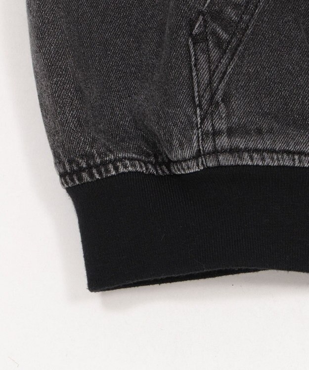 WEGO ワーカーズフードブルゾン デニムブラックソノタ