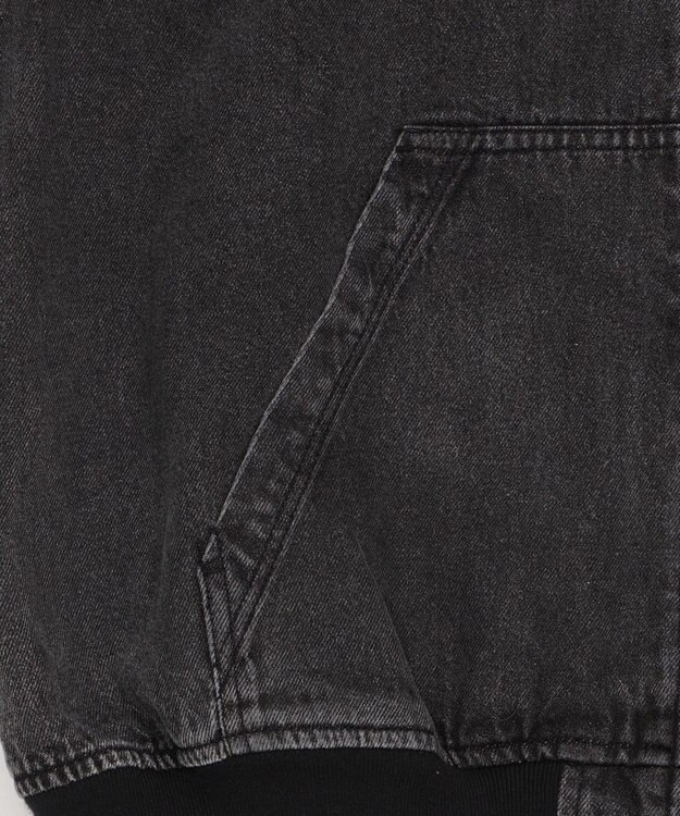 WEGO ワーカーズフードブルゾン デニムブラックソノタ