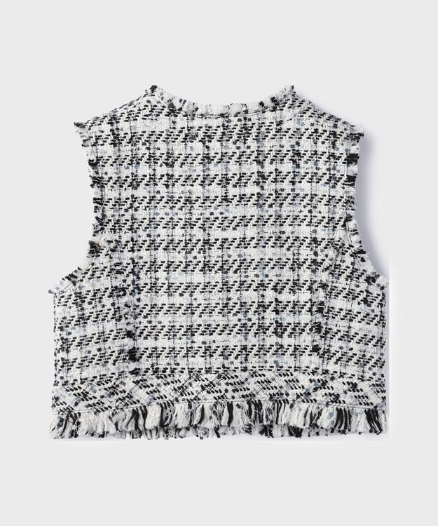 GRACE CONTINENTAL コンパクトツイードベスト キナリ