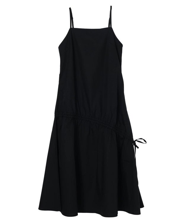 earth music&ecology ドロストデザインキャミワンピース Black